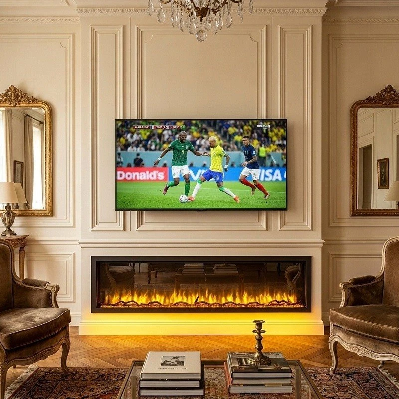 Wall Recessed And Wall Mounted Electric Fireplace 100inch factory