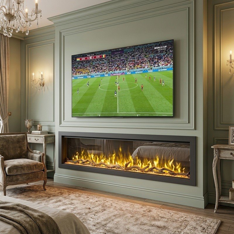 Wall Recessed And Wall Mounted Electric Fireplace 100inch best